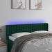 Tăblie de pat cu LED, verde închis, 147x16x78/88 cm, catifea - WALTI WALTI