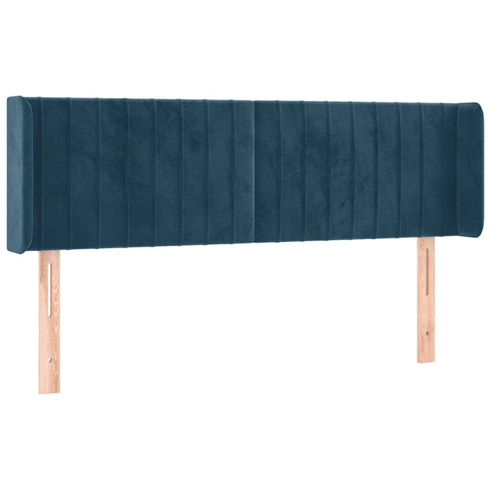 Tăblie de pat cu LED, albastru închis, 147x16x78/88 cm, catifea - WALTI WALTI