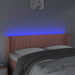 Tăblie de pat cu LED, roz, 147x16x78/88 cm, catifea - WALTI WALTI