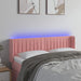Tăblie de pat cu LED, roz, 147x16x78/88 cm, catifea - WALTI WALTI