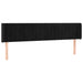 Tăblie de pat cu LED, negru, 163x16x78/88 cm, catifea - WALTI WALTI
