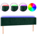 Tăblie de pat cu LED, verde închis, 163x16x78/88 cm, catifea - WALTI WALTI