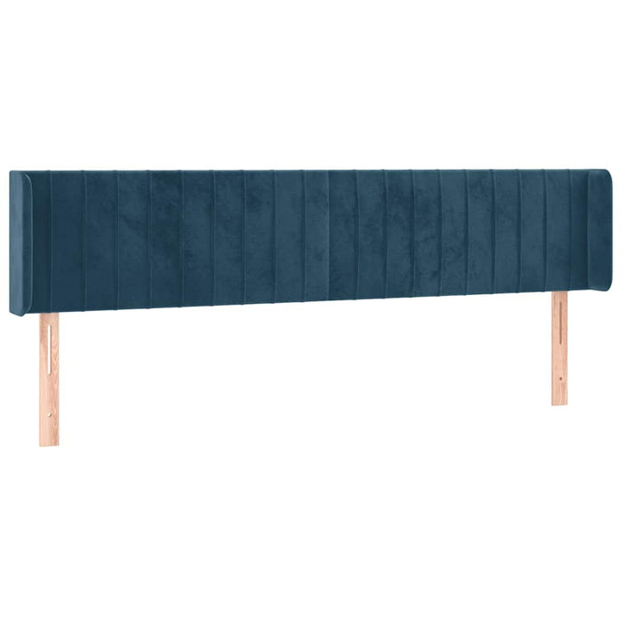 Tăblie de pat cu LED, albastru închis, 163x16x78/88 cm, catifea - WALTI WALTI