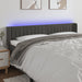 Tăblie de pat cu LED gri închis 183x16x78/88 cm catifea - WALTI WALTI