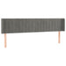 Tăblie de pat cu LED, gri deschis, 203x16x78/88 cm, catifea - WALTI WALTI