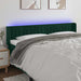 Tăblie de pat cu LED, verde închis, 203x16x78/88 cm, catifea - WALTI WALTI
