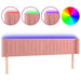 Tăblie de pat cu LED, roz, 203x16x78/88 cm, catifea - WALTI WALTI