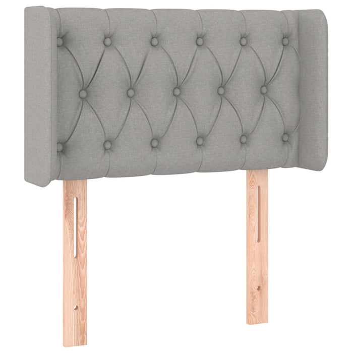 Tăblie de pat cu LED, gri deschis, 83x16x78/88 cm, textil - WALTI WALTI