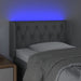 Tăblie de pat cu LED, gri deschis, 83x16x78/88 cm, textil - WALTI WALTI