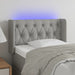 Tăblie de pat cu LED, gri deschis, 83x16x78/88 cm, textil - WALTI WALTI