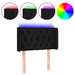 Tăblie de pat cu LED, negru, 83x16x78/88 cm, textil - WALTI WALTI