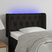 Tăblie de pat cu LED, negru, 83x16x78/88 cm, textil - WALTI WALTI