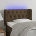 Tăblie de pat cu LED, maro închis, 83x16x78/88 cm, textil - WALTI WALTI