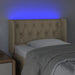 Tăblie de pat cu LED, crem, 83x16x78/88 cm, textil - WALTI WALTI