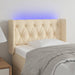 Tăblie de pat cu LED, crem, 83x16x78/88 cm, textil - WALTI WALTI