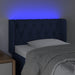 Tăblie de pat cu LED, albastru, 83x16x78/88 cm, textil - WALTI WALTI