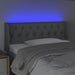 Tăblie de pat cu LED, gri deschis, 93x16x78/88 cm, textil - WALTI WALTI