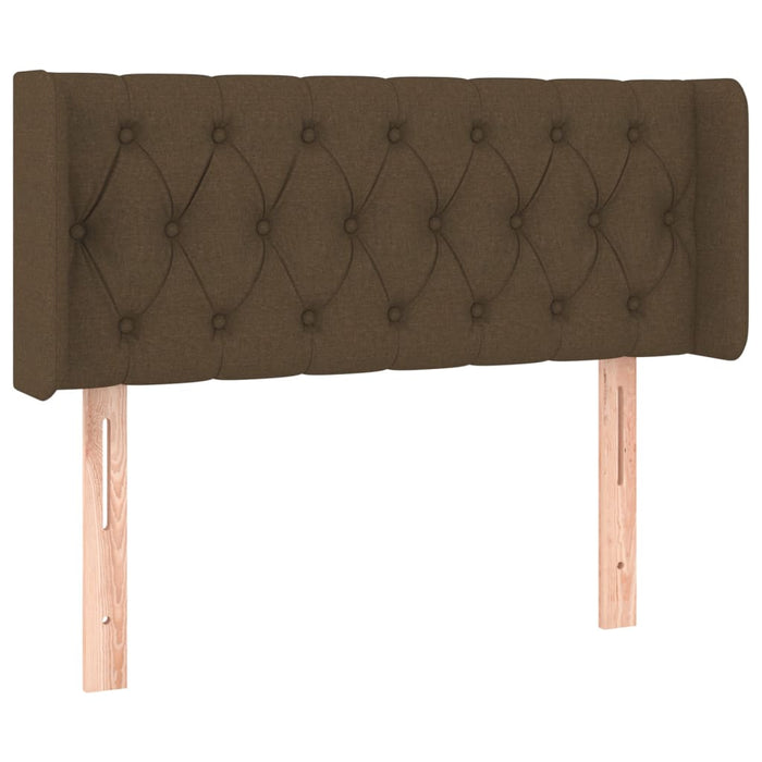 Tăblie de pat cu LED, maro închis, 93x16x78/88 cm, textil - WALTI WALTI