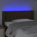 Tăblie de pat cu LED, maro închis, 93x16x78/88 cm, textil - WALTI WALTI