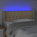 Tăblie de pat cu LED, crem, 93x16x78/88 cm, textil - WALTI WALTI