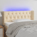 Tăblie de pat cu LED, crem, 93x16x78/88 cm, textil - WALTI WALTI