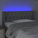 Tăblie de pat cu LED, gri deschis, 103x16x78/88 cm, textil - WALTI WALTI