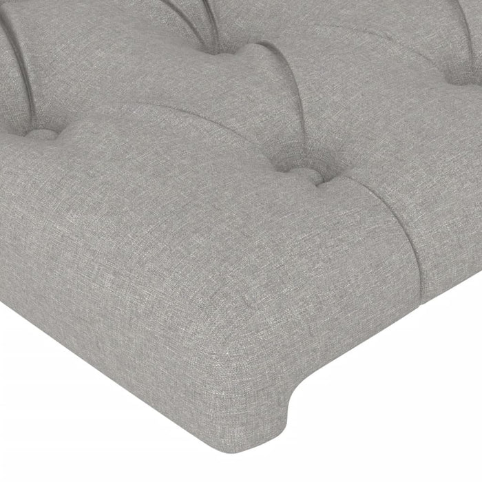Tăblie de pat cu LED, gri deschis, 103x16x78/88 cm, textil - WALTI WALTI