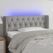 Tăblie de pat cu LED, gri deschis, 103x16x78/88 cm, textil - WALTI WALTI