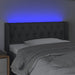 Tăblie de pat cu LED, gri închis, 103x16x78/88 cm, textil - WALTI WALTI
