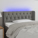 Tăblie de pat cu LED, gri închis, 103x16x78/88 cm, textil - WALTI WALTI