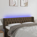 Tăblie de pat cu LED, maro închis, 147x16x78/88 cm, textil - WALTI WALTI