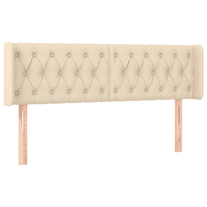 Tăblie de pat cu LED, crem, 147x16x78/88 cm, textil - WALTI WALTI