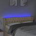 Tăblie de pat cu LED, crem, 147x16x78/88 cm, textil - WALTI WALTI