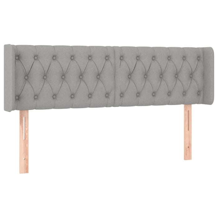 Tăblie de pat cu LED, gri deschis, 163x16x78/88 cm, textil WALTI