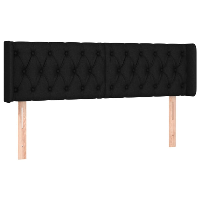 Tăblie de pat cu LED, negru, 163x16x78/88 cm, textil - WALTI WALTI