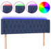 Tăblie de pat cu LED, albastru, 163x16x78/88 cm, textil - WALTI WALTI
