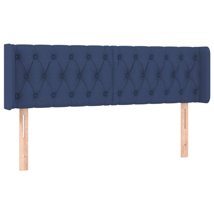 Tăblie de pat cu LED, albastru, 163x16x78/88 cm, textil - WALTI WALTI