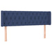 Tăblie de pat cu LED, albastru, 163x16x78/88 cm, textil - WALTI WALTI