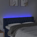 Tăblie de pat cu LED, albastru, 163x16x78/88 cm, textil - WALTI WALTI