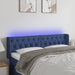 Tăblie de pat cu LED, albastru, 163x16x78/88 cm, textil - WALTI WALTI