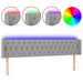 Tăblie de pat cu LED, gri deschis, 183x16x78/88 cm, textil - WALTI WALTI