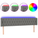 Tăblie de pat cu LED, gri închis, 183x16x78/88 cm, textil - WALTI WALTI