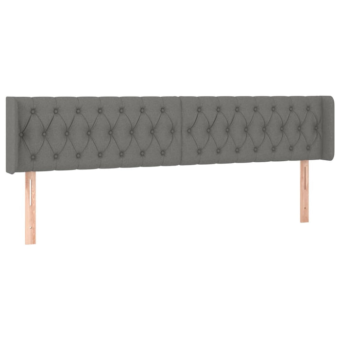 Tăblie de pat cu LED, gri închis, 183x16x78/88 cm, textil - WALTI WALTI