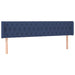 Tăblie de pat cu LED, albastru, 183x16x78/88 cm, textil - WALTI WALTI