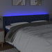 Tăblie de pat cu LED, albastru, 183x16x78/88 cm, textil - WALTI WALTI