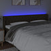 Tăblie de pat cu LED, maro închis, 203x16x78/88 cm, textil - WALTI WALTI