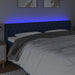 Tăblie de pat cu LED, albastru, 203x16x78/88 cm, textil - WALTI WALTI