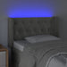 Tăblie de pat cu LED, gri deschis, 83x16x78/88 cm, catifea - WALTI WALTI