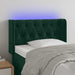 Tăblie de pat cu LED, verde închis, 83x16x78/88 cm, catifea - WALTI WALTI