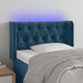 Tăblie de pat cu LED, albastru închis, 83x16x78/88 cm, catifea - WALTI WALTI